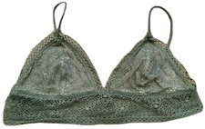 VICTORIA'S SECRET Embroidered Green Lace Lightly Lined Bralette Bra Top sz Small