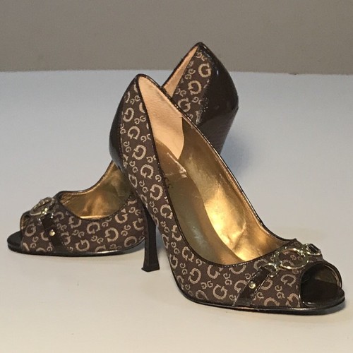 GUESS Signature Peep Toe High Heel Pump 