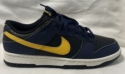 Nike Dunk Low Vintage Sneakers Black/Tour Yellow FZ4014-010 Men s Sz: 9.5