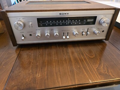Vintage Sony STR-6055 Stereo Receiver With Wood Case Tested **radio Working**