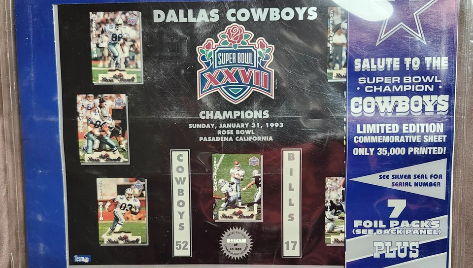 DALLAS COWBOYS 1993 SUPER BOWL CHAMPIONS Limited Edition #12,747 of 35,000 - Image 3 of 4