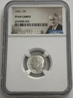 1962 NGC PF69 Cameo 90% Proof Silver Roosevelt Dime Portrait