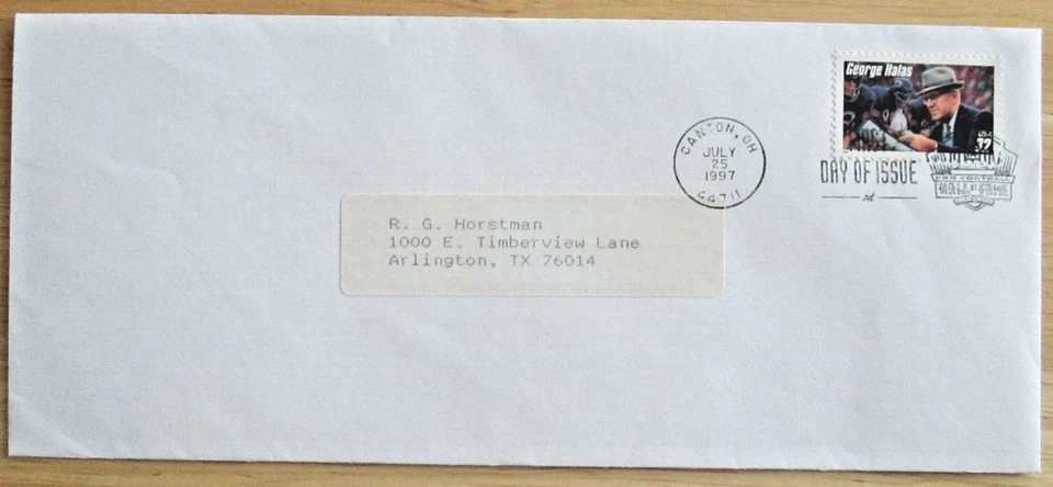 1997 USA First Day of Issue - Football Coaches - Scott#s3143,3144,3145,3150(#158 - Image 3 of 4