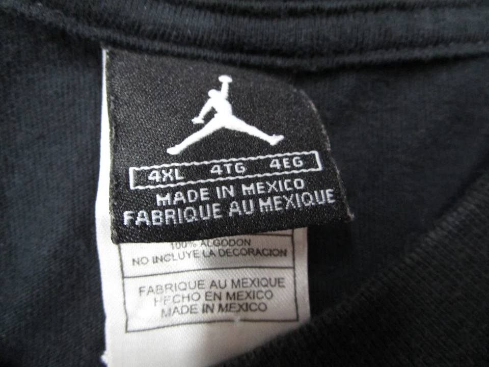 Camisa De Colección Air Jordan Para Hombres 4XL XXXXL Negra Jumpman Manga Corta Gato Pantera Foto 3 de 4