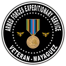 Armed Forces Expeditionary Service Veteran - Mayaguez Bumper Sticker Decal 5"