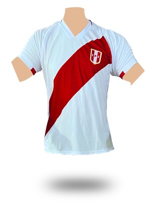 PERUVIAN  NATIONAL TEAM camiseta embroidered FPF logo t shirt  gamarra peruano
