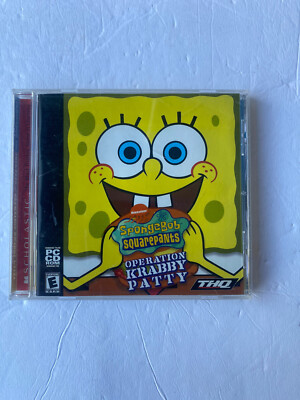 SpongeBob Squarepants Operation Krabby Patty PC CD Rom Game Nickelodeon Rare