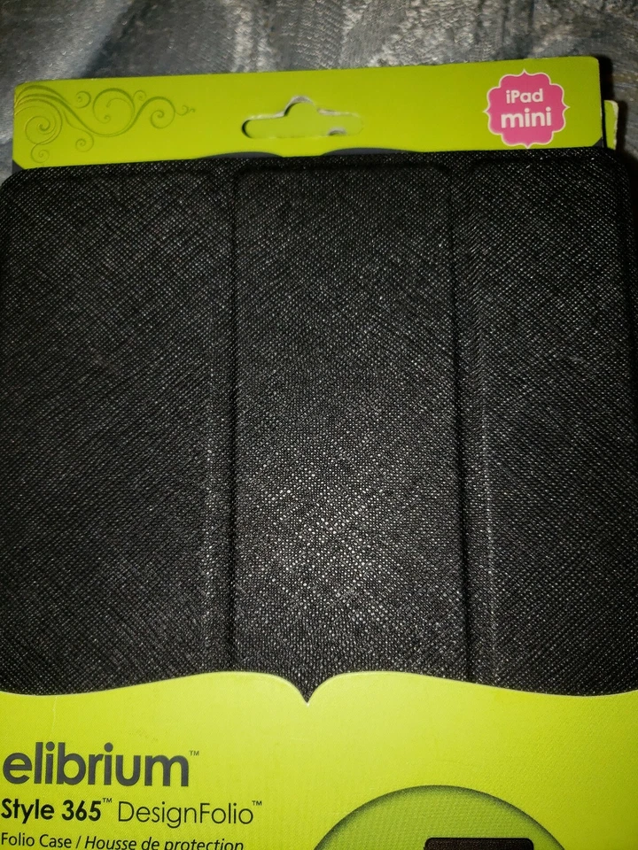Brand New Elibrium / Claire Bella iPad Mini Case- Style 365 Design Folio BLACK - Image 3 of 4