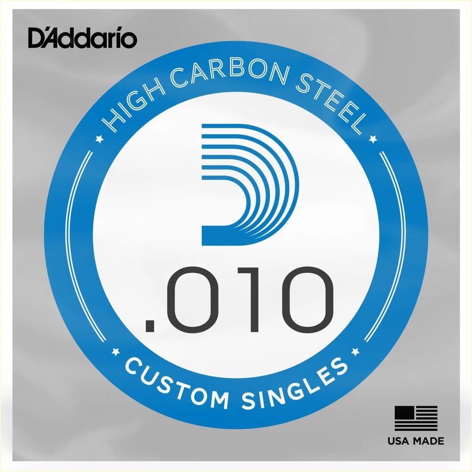 Daddario PL010 | Einzelsaite Ersatzsaite für E- & Westerngitarren | Plain-Steel