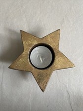 Wunderschöner Teelichthalter, Sternförmig Weihnachten, Advent, Goldfarbig