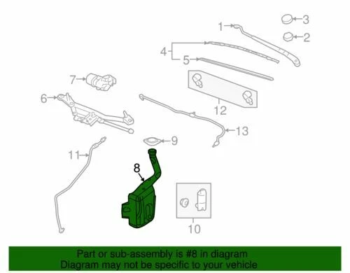 Genuine GM 2005-2010 Chevrolet Pontiac Cobalt G5 Base Washer Reservoir 22695010 - Image 2 of 2