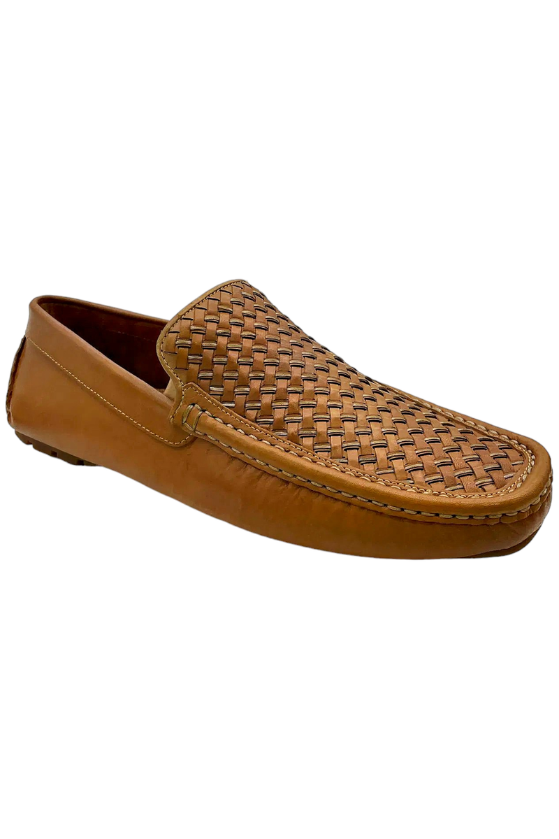 Donald Pliner Casual Mens Loafer Woven Calf Cognac - Medium display picture 3