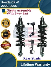 New OE Rear Struts W/Sway Bar For 2002-2006 Honda CRV 2.4L Lifetime Warranty