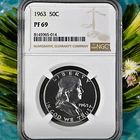 1963-P Proof Franklin Half Dollar 50c - NGC PF 69 - $500 Price Guide!