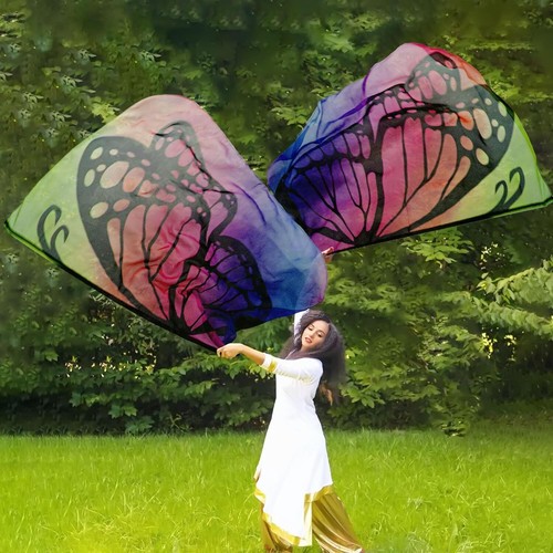 Banderas de adoración de alabanza de iglesia para actuación danza mariposa alas de ángel bandera - Imagen 16 de 25