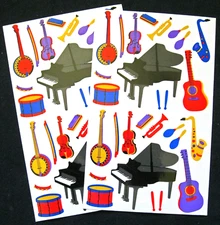 Mrs Grossman Two Sheets 1992 Vintage 'Musical Instruments' Sheets *Ships Free*