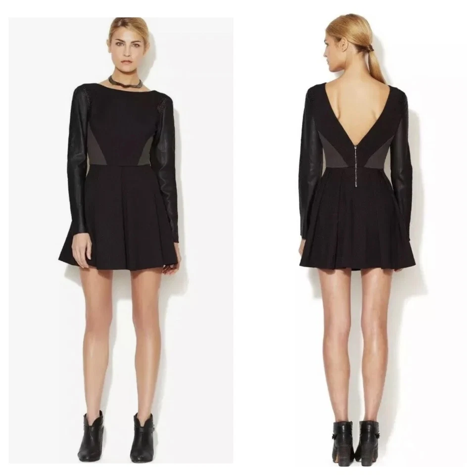 Vestido Stella & Jamie Rio Manga de Cuero Mezcla Media Talla Mediana Minorista $320 Foto 2 de 4