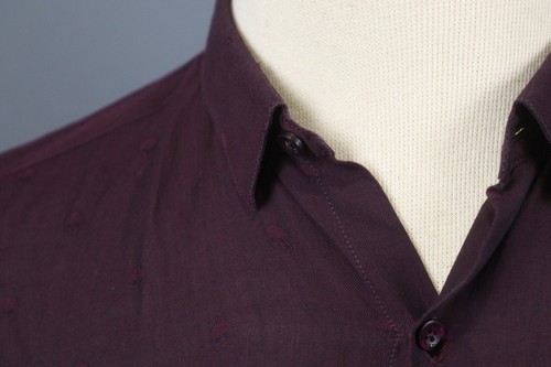The Kooples Fitted Purple Summer Long Sleeve Button Down Shirt Size M - Picture 6 of 21