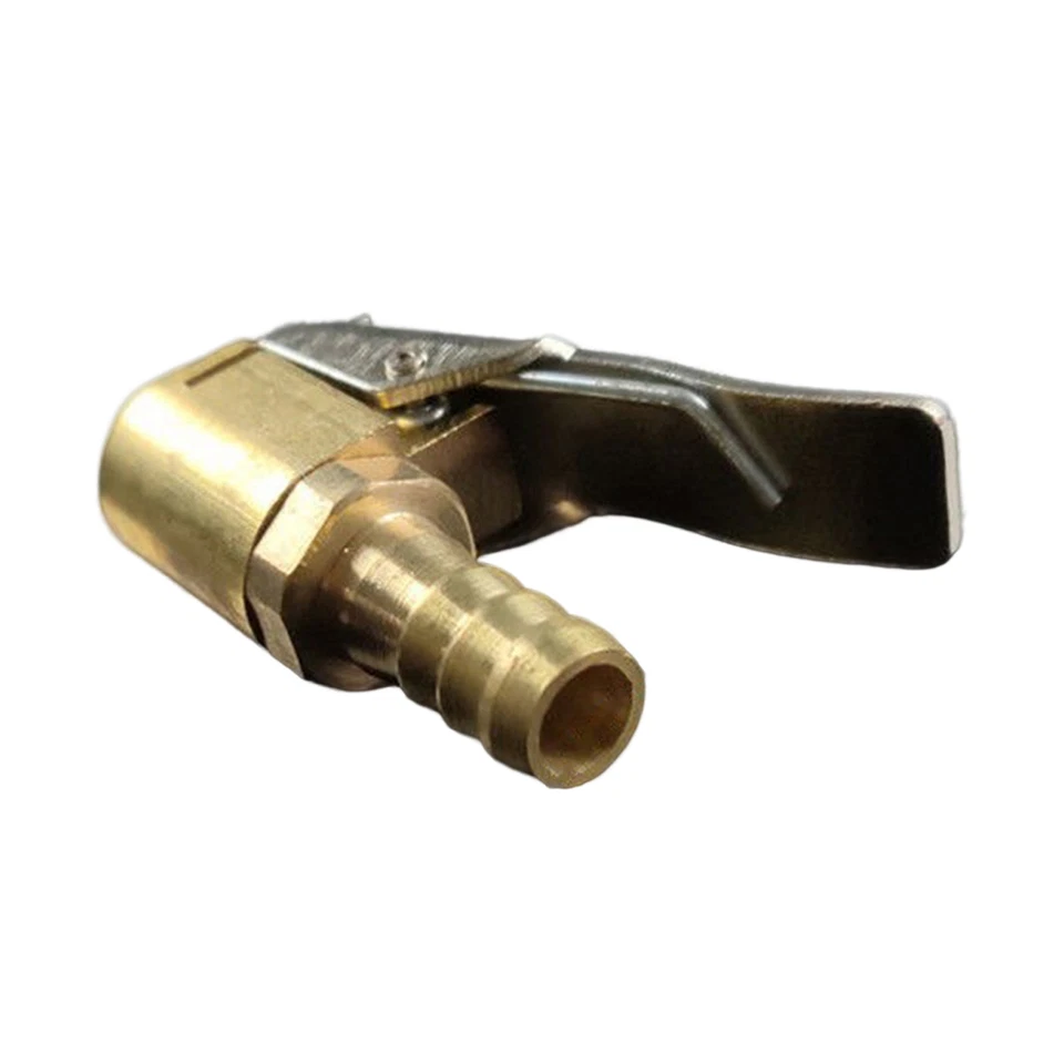 Ball Tire Air Chuck with Valve Stem Lock On Clip Tyre Inflator Brass Fitting NEW
