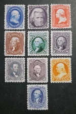 US Stamps SC# 92-101 1867 F Grill Collection Stamp Replica Set