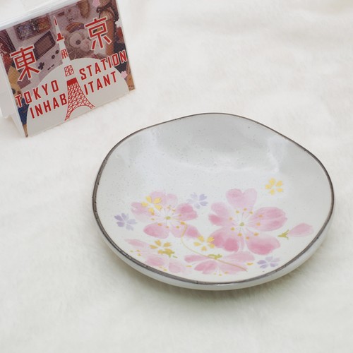 Japanese Rice Bowl, Small Plate Pair Set Mino-Yaki Cherry Blossom Japan-Made NEW - Picture 11 of 18