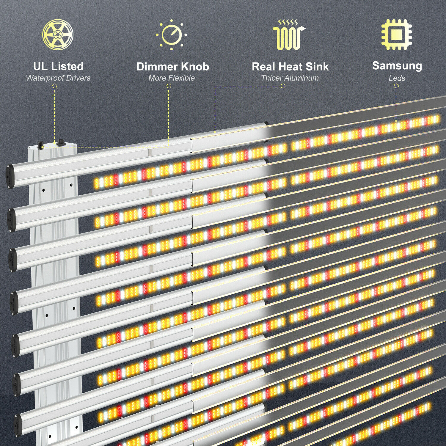 Commercial Lamp 8000W Spider Full Spectrum LED Grow Light w/Samsung LM561C Chips