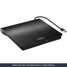 External CD Drive USB 3.0 Portable Slim External DVD Drive CD DVD -RW ROM Burner