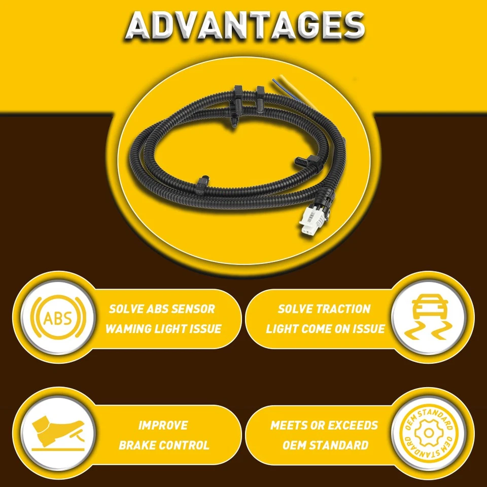 2X Arnés de velocidad de cable con sensor ABS para rueda Impala Chevrolet Monte Carlo Uplander Foto 3 de 4