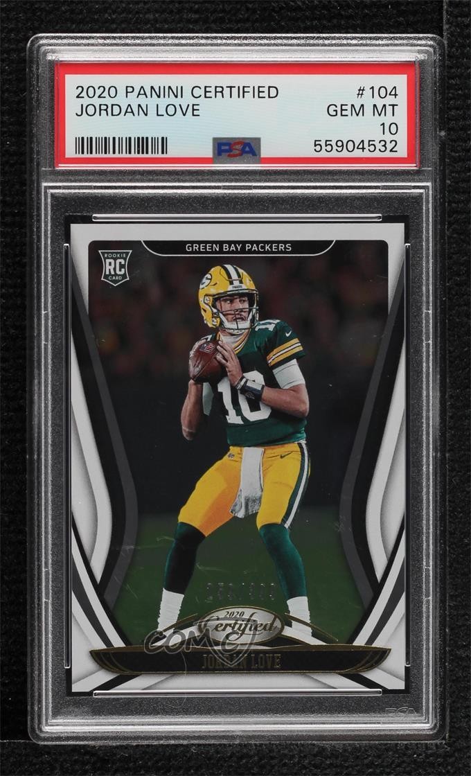 2020 Certified Rookies 154/399 Jordan Love #104 PSA 10 GEM MT Rookie RC 0c7i