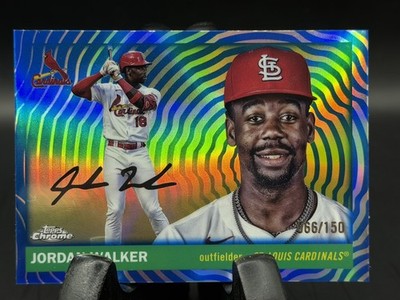 JORDAN WALKER 2025 Topps Chrome Platinum Blue Vibrations Refractor /150 Cardinal