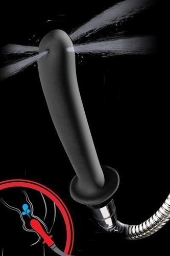 Doccia Anale Dildo in Silicone Puliza Ano con Tubo 4 fori igiene intima clistere - Foto 3 di 4