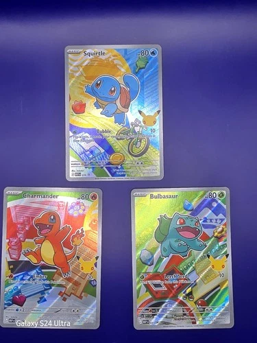 First Partner Illustration Series 1 Charmander, Squirtle, Bulbasaur, Pokemon Set
