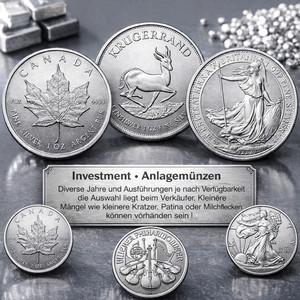 1 Oz Unze Feinsilber Diverse Sorten für Investoren ! Investment