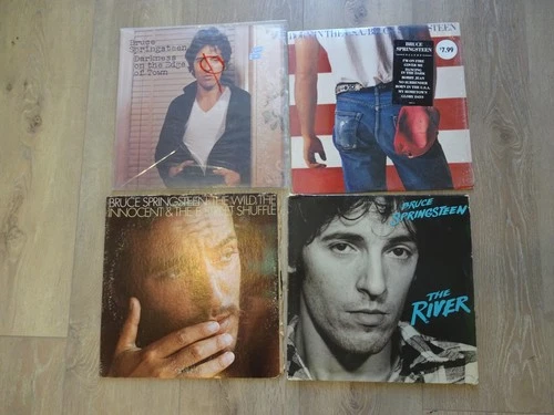 Lot of 4 vinyl classic Rock, Bruce Springsteen, The River, Darkness, Born in USA