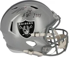 Charles Woodson Oakland Raiders Signed Speed Replica Helmet with "HOF 21" Insc