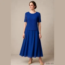 ASPEED WOMEN'S VINTAGE ROYAL BLUE DRESS SIZE MEDIUM