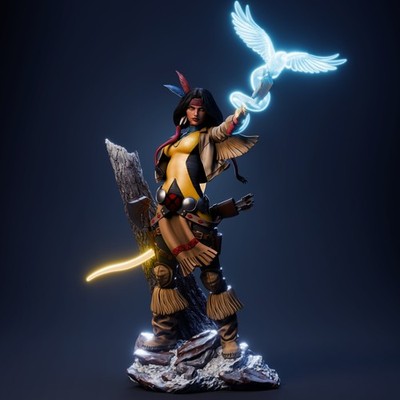 Dani Moonstar Valkyrie Psychic Warrior Resin Model Kit unbemalt unmontiert