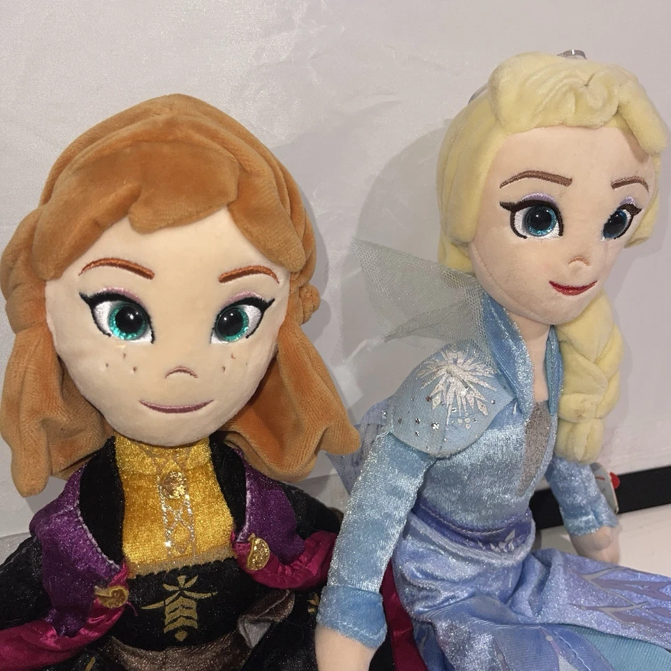 Bonecas de pelúcia Frozen 16 polegadas marca TY Disney Anna e Elsa conjunto de 2 - Imagem 2 de 4