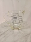 Vintage Fire King Glass Measuring Cup 2-Cup Lettering D-Handle #498