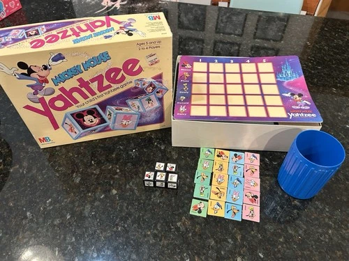 Mickey Mouse Yahtzee - Vintage 1988 Walt Disney  - Milton Bradley 4908