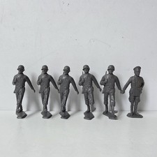 Lot Of 5 Louis Marx Plastic Soldiers 1963 Japanese WWII 2.5" Vintage Marked
