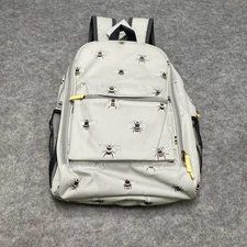 Picnic Bees Green White Backpack Complete 4 place settings!