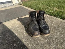 Red Wing Heritage 8849 Black Leather Moc Toe Boots, Size 9D