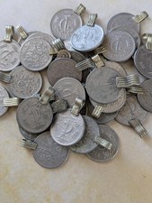 Small Vintage Kuchi Tribal Coins with Loops Original Condition .75" Assortment
