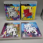 Lot of 4 Just Dance 3, 4, 2014 & Kids 2 Playstation 3 Complete PS3 Tested