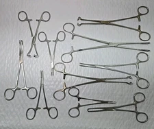 Lot of 10-Mueller,Jarit, More Mixed Surgical Tools Forceps Clamps Instruments-55