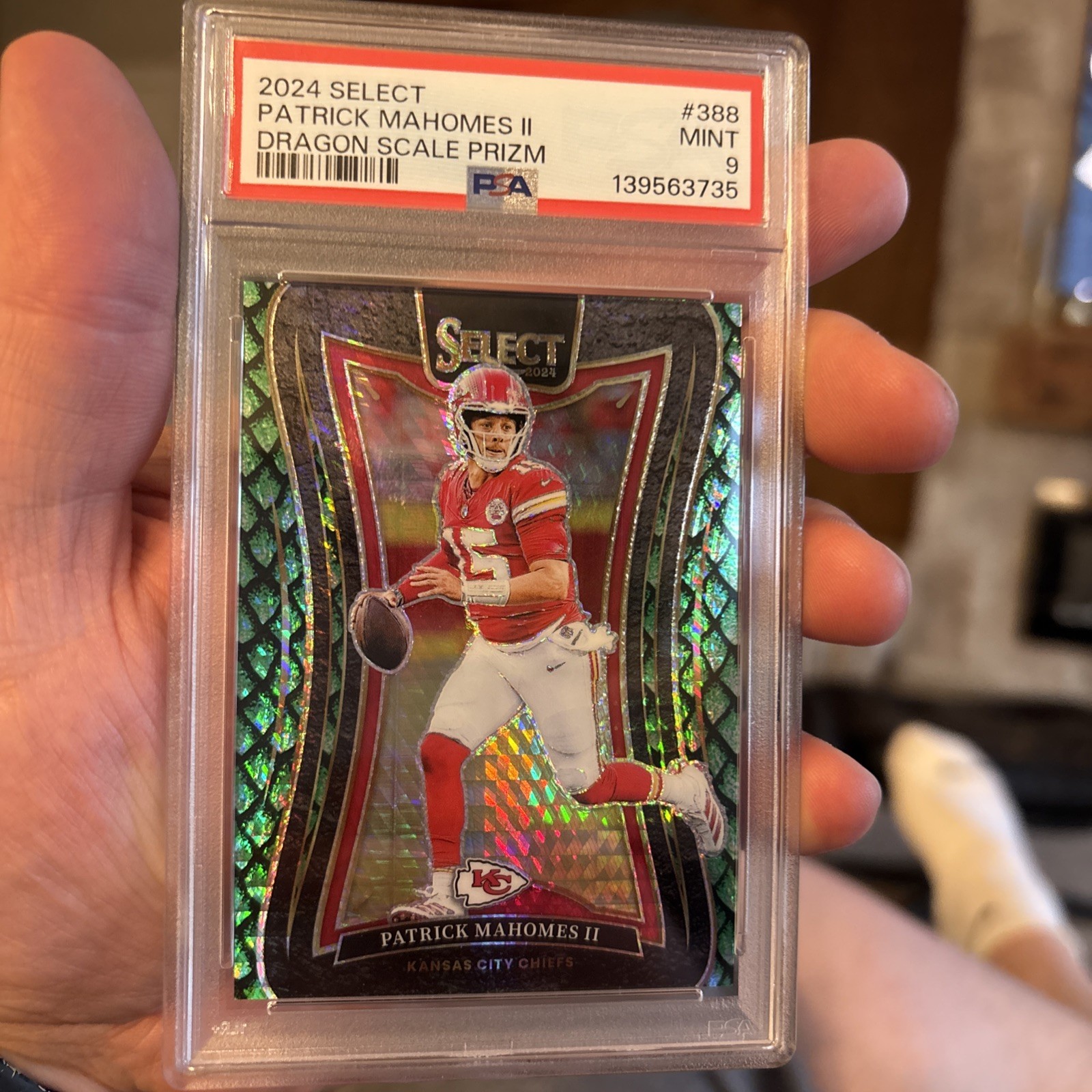 2024 Panini Select - Suite Level Patrick Mahomes II #388 Dragon Scale Prizm /81