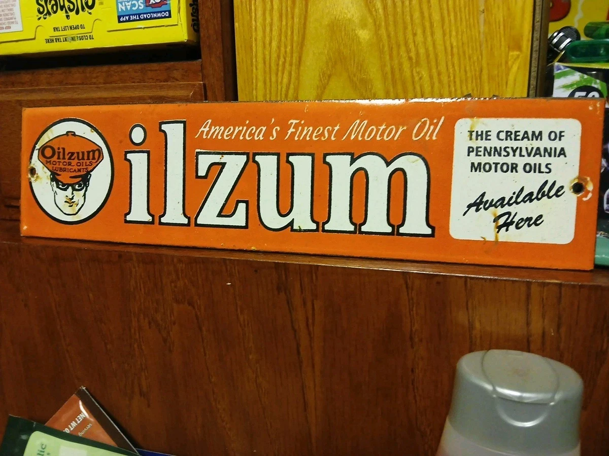 Oilzum プレート 看板 アメリア USA 美品 サイン アドバタ h73I Oilzum In Collectible Gas & Oil Advertising Signs for sale | eBay