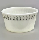 Vintage Sears Roebuck Milk Glass Large Mixing Bowl Black Wheat 4 Qt
