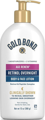 Age Renew Retinol Overnight Body & Face Lotion, with Retinol & Peptide Complex,